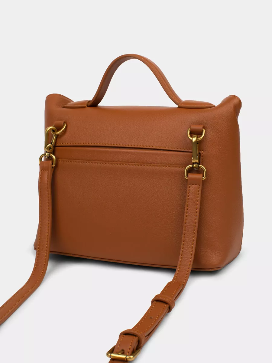 Классическая кожаная сумка Bridget mini цвет рыжий